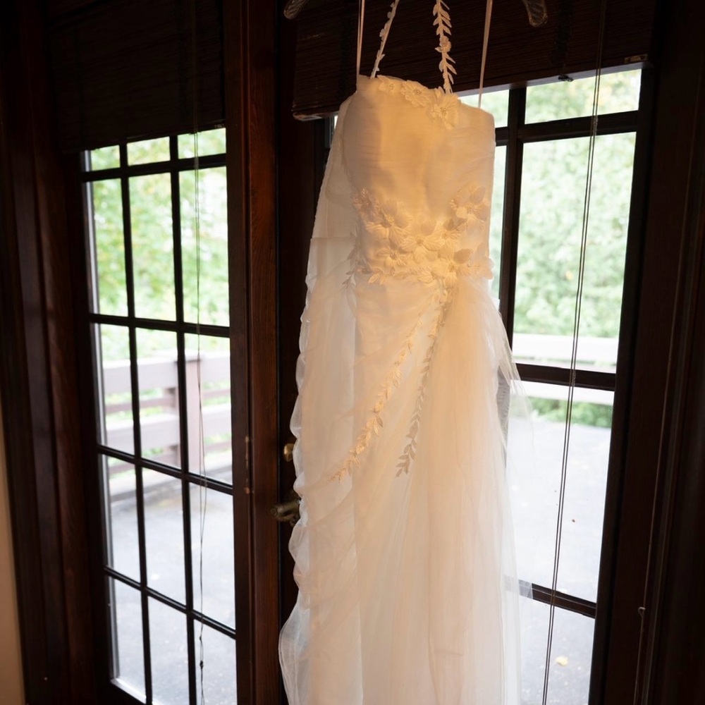 White Floral Wedding Dress